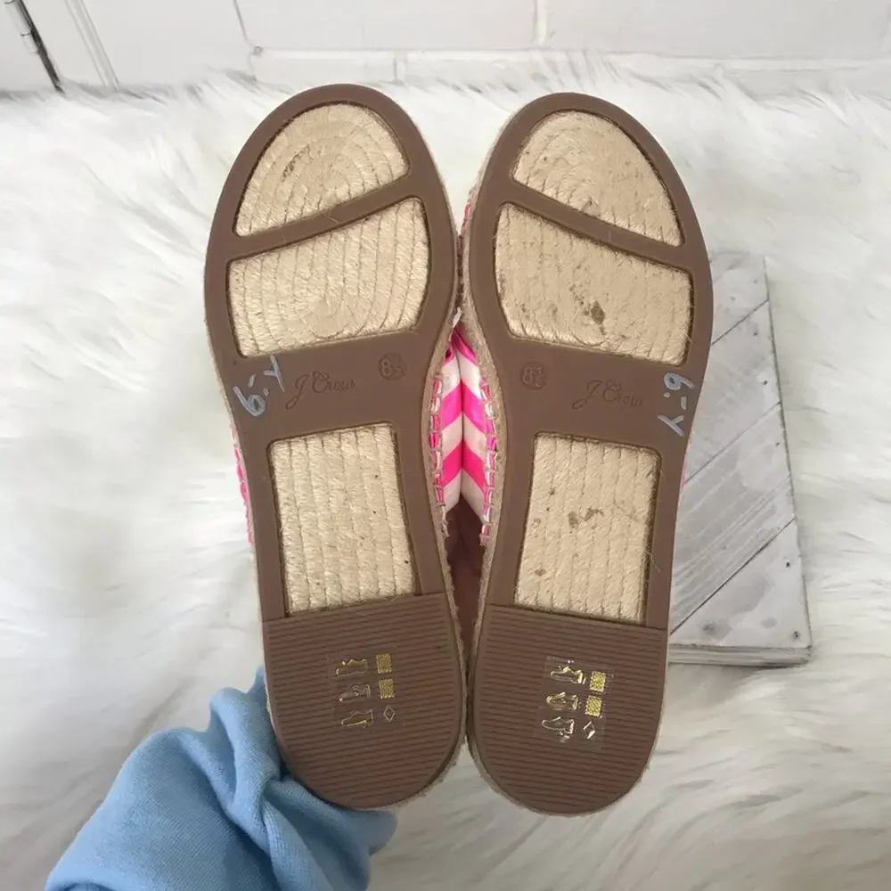 J.Crew Striped Twisted Knot Espadrille Sandals Size 8.5